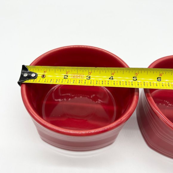Fiestaware Dining Fiestaware Scarlet Red Square Bottom Bowls Set Of
